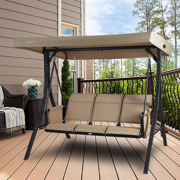 Winston Porter Otteridge Patio Porch Swing with Stand & Reviews Wayfair